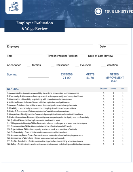 Employee evaluation and wage review small business Employee evaluation and wage review small business