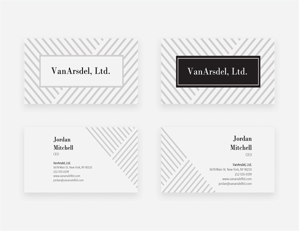 Pinstripes business cards