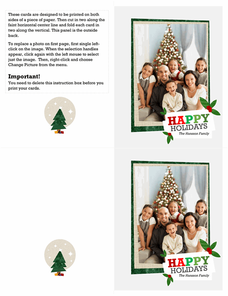 Photo collage holiday card