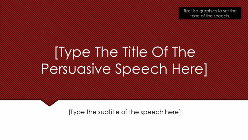 Persuasive speech outline 