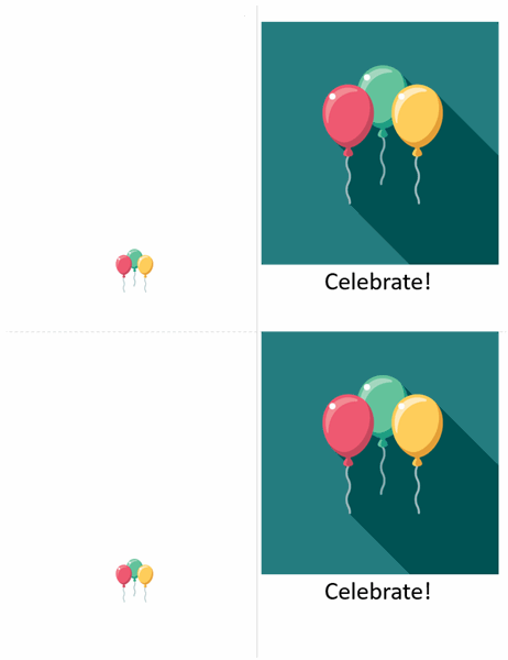 Balloon celebration card
