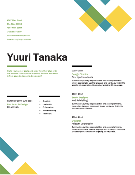 Geometric resume Geometric resume