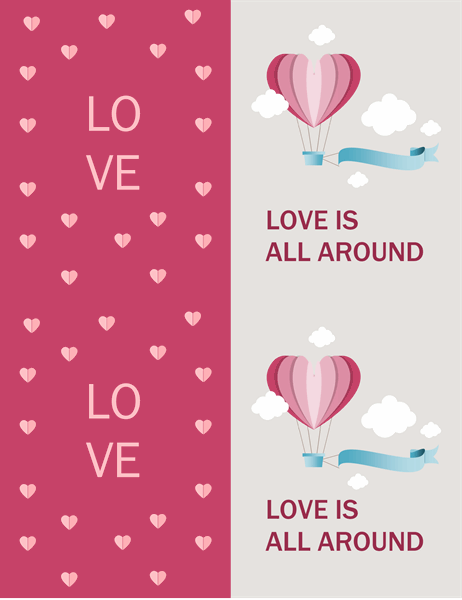 Love is all around Valentine's card