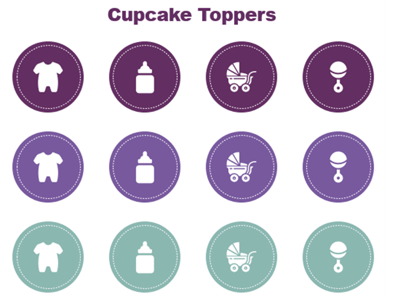 Baby shower cupcake toppers Baby shower cupcake toppers