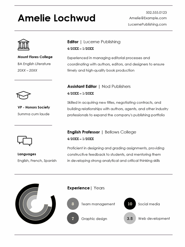 B&W Modern Resume