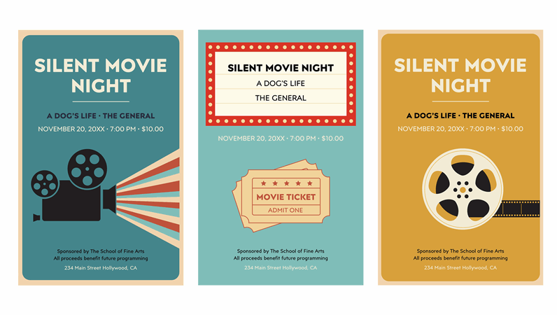 Movie night posters