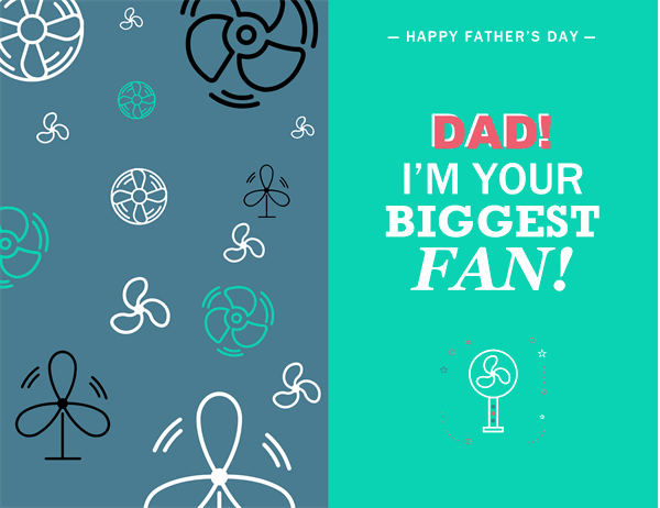 Dad's biggest fan Father's Day card