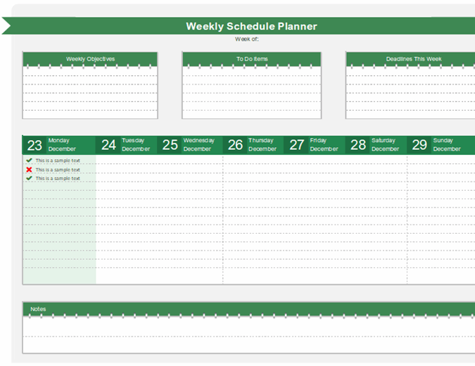 daily schedule planner for students