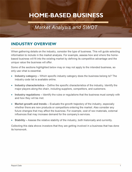 Home business market analysis and SWOT