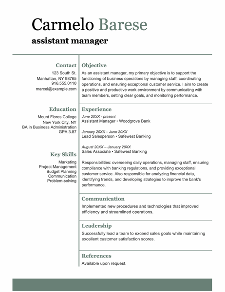 Basic modern resume