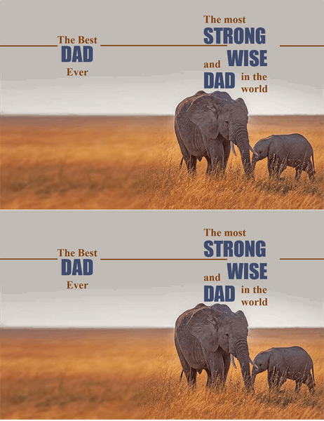 Wise elephant Father's Day card