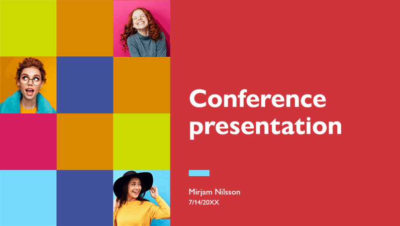 Colorful conference presentation