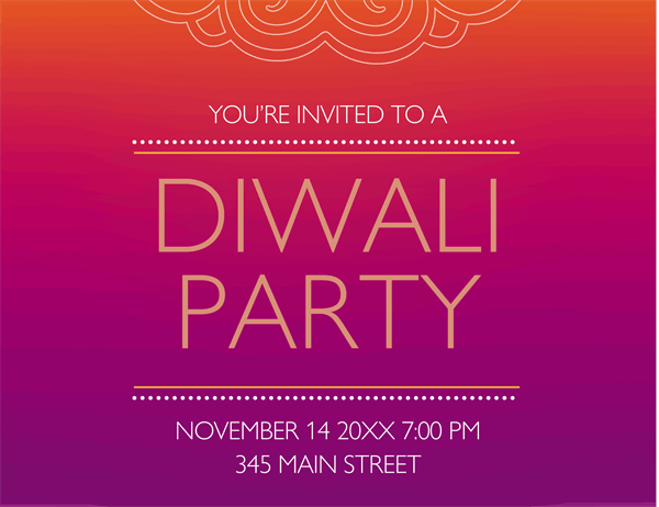 Diwali celebration flyer