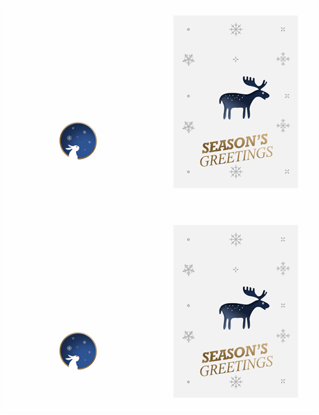 Moose Christmas card