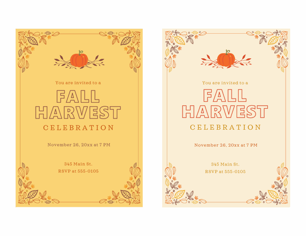 Autumn party invitation