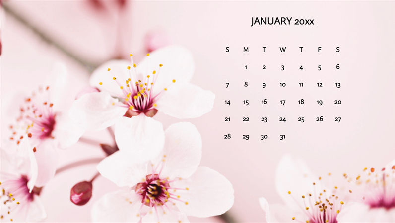 Floral photo calendar Floral photo calendar