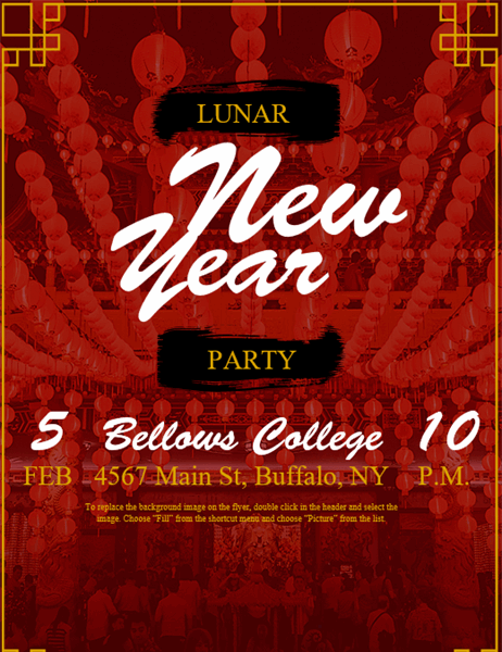 Lunar New Year event flyer