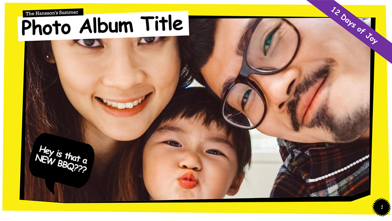 Comic strip photo album