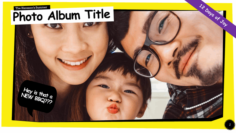 Comic strip photo album