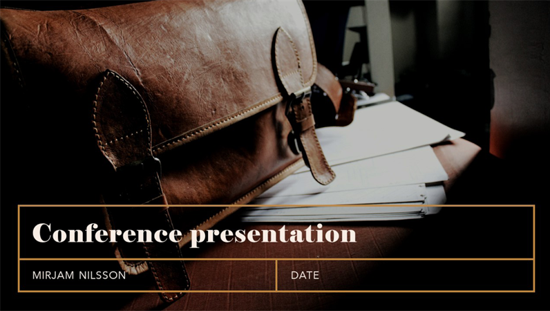 Classic conference presentation Classic conference presentation