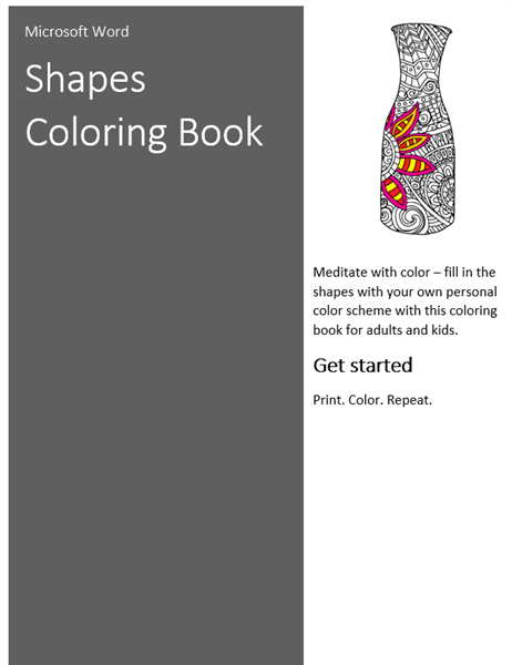 Shapes coloring book Shapes coloring book