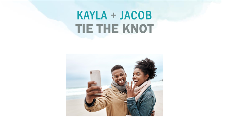 Watercolor wash wedding photo album