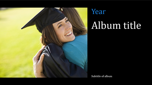 Graduation photo album, black (widescreen)