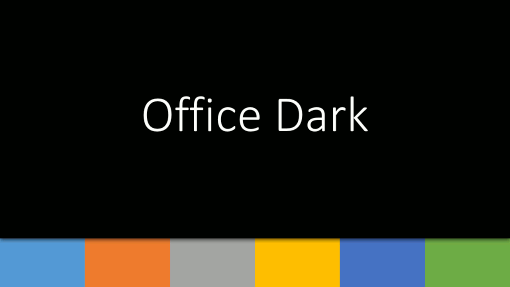 microsoft office black theme free download