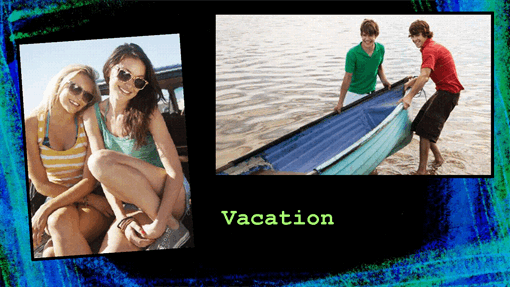 Vacation photo album (chalk design)