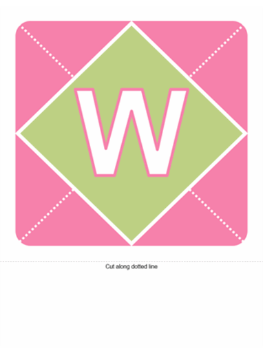 Welcome Baby Girl banner (pink, purple, green)