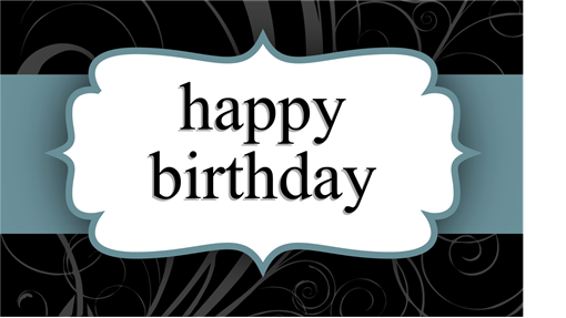 Birthday card (Blue Ribbon design, half-fold) Birthday card (Blue Ribbon design, half-fold)