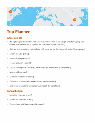 Trip planner (document)