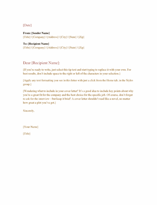 Formal Business Letter