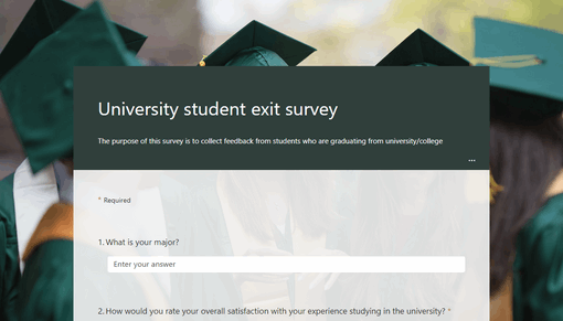 University student exit survey