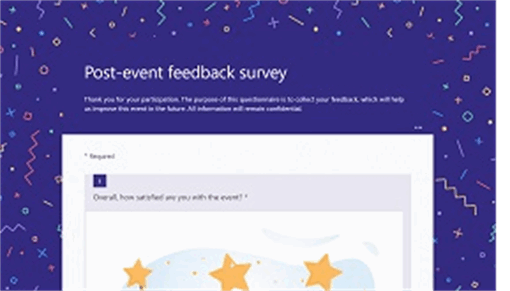 Post-event feedback survey