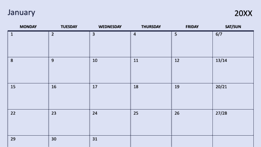 Open Office 2022 Calendar Template Classic Wall Calendar (Mon-Sun, Two-Ring Design)