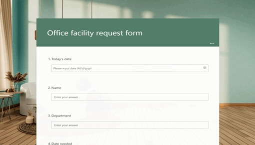 Office facility request form