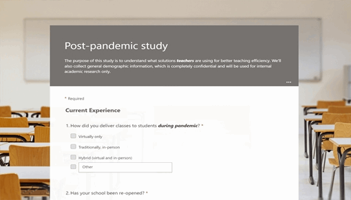 Post-pandemic study
