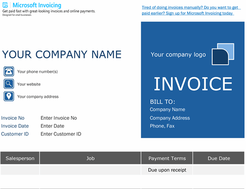 Order invoice with Microsoft Invoicing Order invoice with Microsoft Invoicing