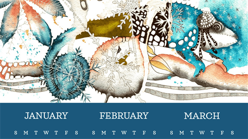 Chameleon quarterly calendar Chameleon quarterly calendar