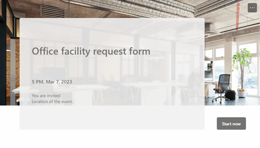 Office facility request form