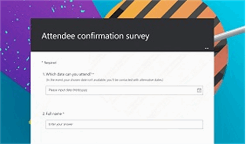 Attendee confirmation survey