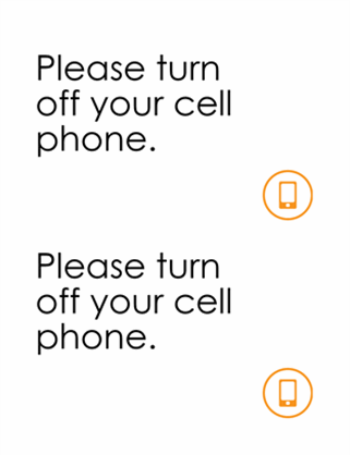 Cell phone off reminder
