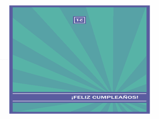 Tarjeta de cumpleaños de edades especiales (rayos azules)