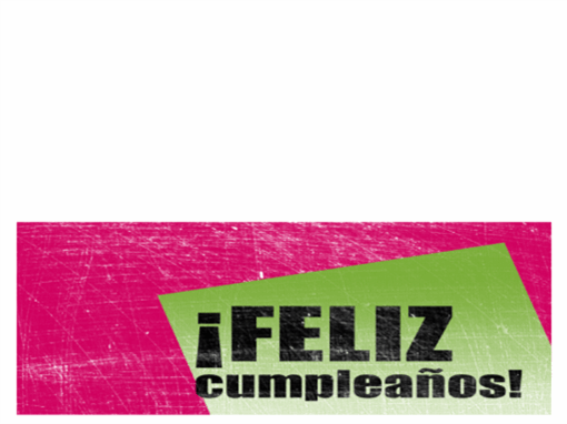Tarjeta de felicitación de cumpleaños con fondo a rayas (rosa y negra, plegada por la mitad)