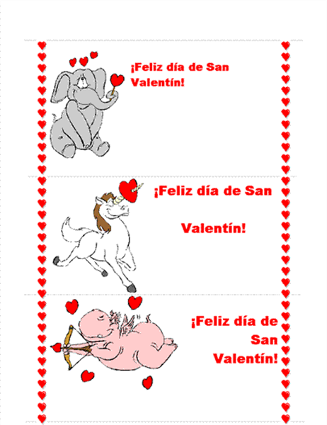 Tarjeta del día de San Valentín (3/pág.)