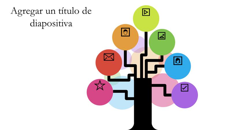 Diagrama de árbol de varios colores