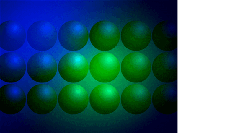 Plantilla de diseño de bolas verdes y azules