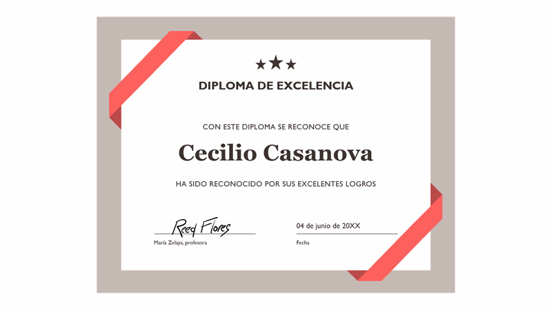 Diploma de excelencia