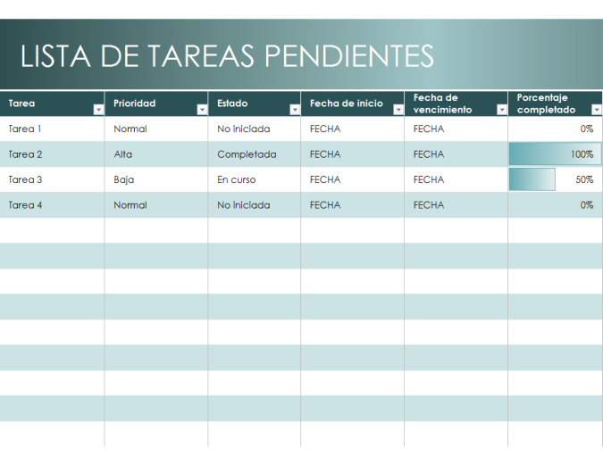 Lista de tareas pendientes simple Lista de tareas pendientes simple